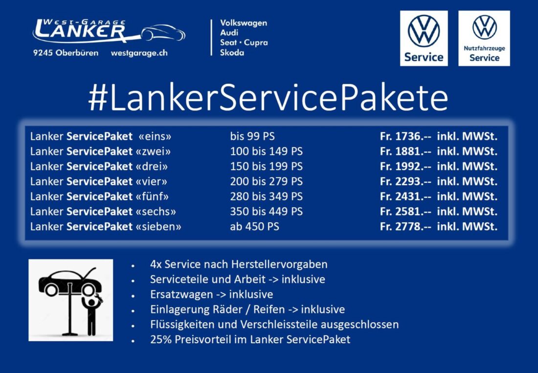Lanker Service Paket - Westgarage Lanker AG